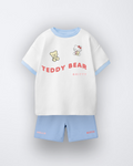 TEDDY BEAR X HELLO KITTY T-SHIRT AND SHORTS SET