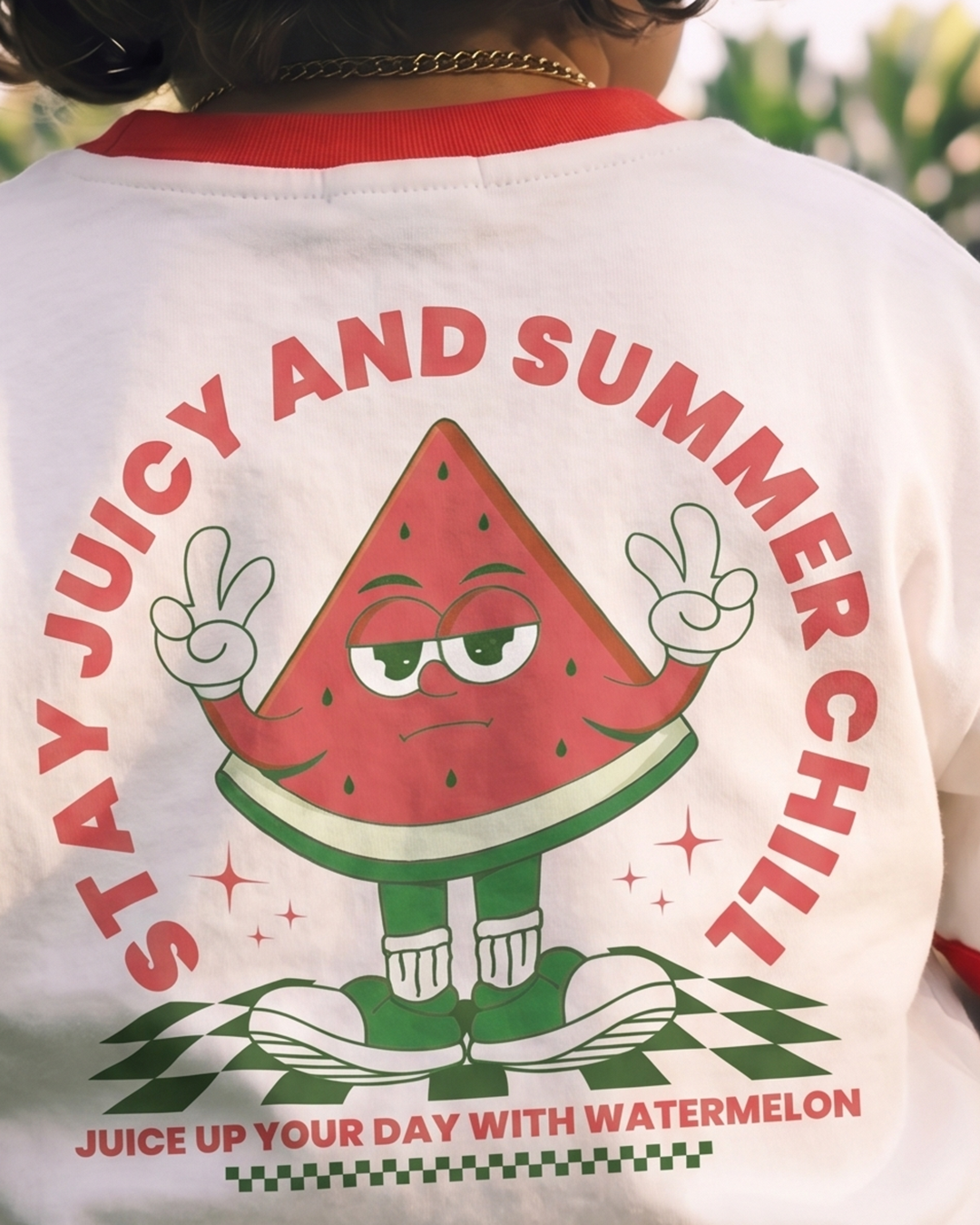 JUICE UP WATERMELON RINGER TEE